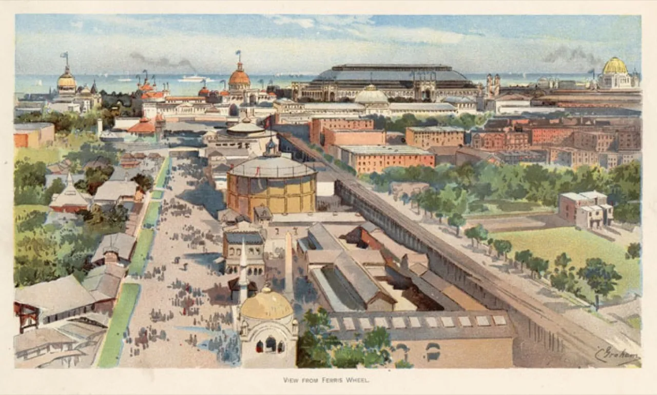 (2) Ferris’s wheel, Chicago, 1893