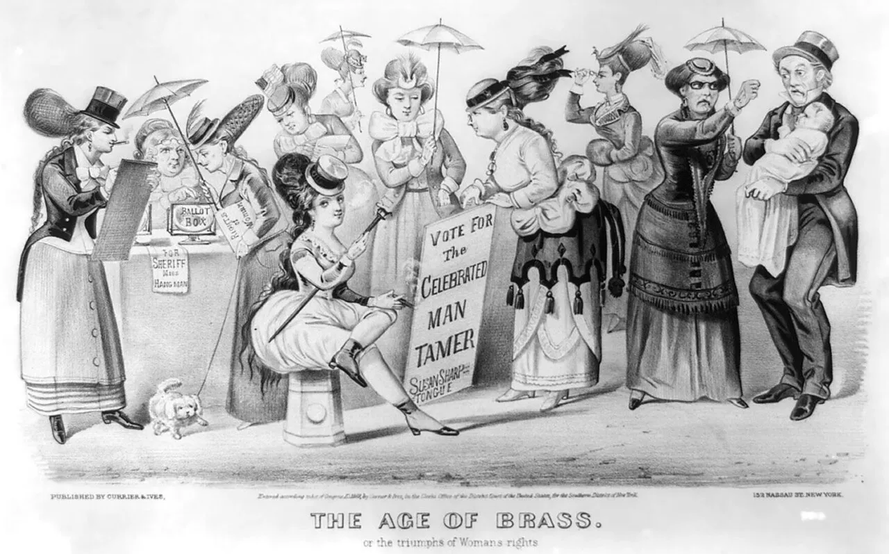 (3) A caricature of wigs