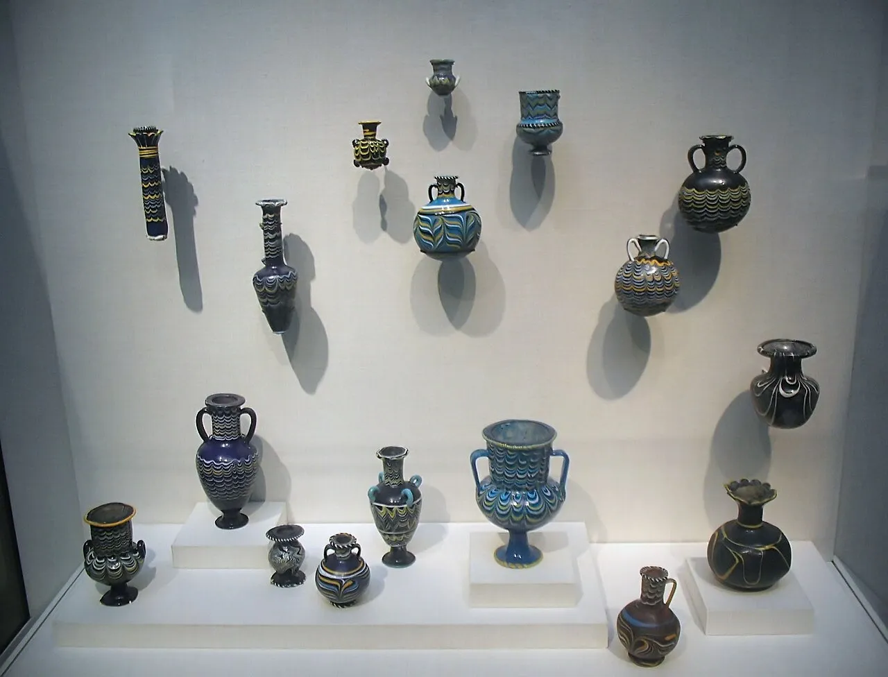 (2) A glass perfume bottle