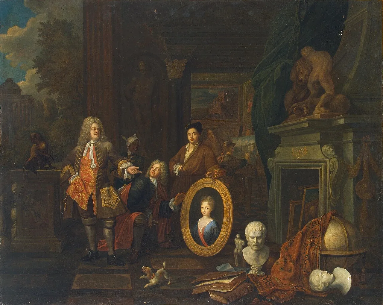 (1) A lace neckcloth in a portrait